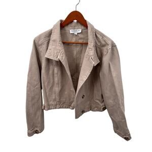 CURRENT AIR Anthropologie Tan Cotton Cargo Jacket // M